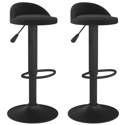 Barhocker 2 Stk. Schwarz Samt