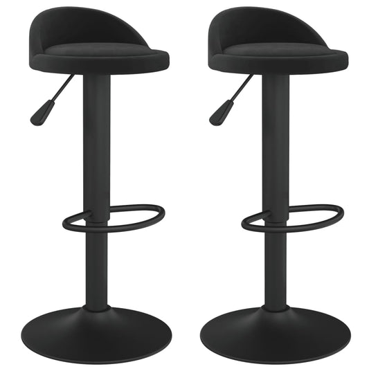 Barhocker 2 Stk. Schwarz Samt