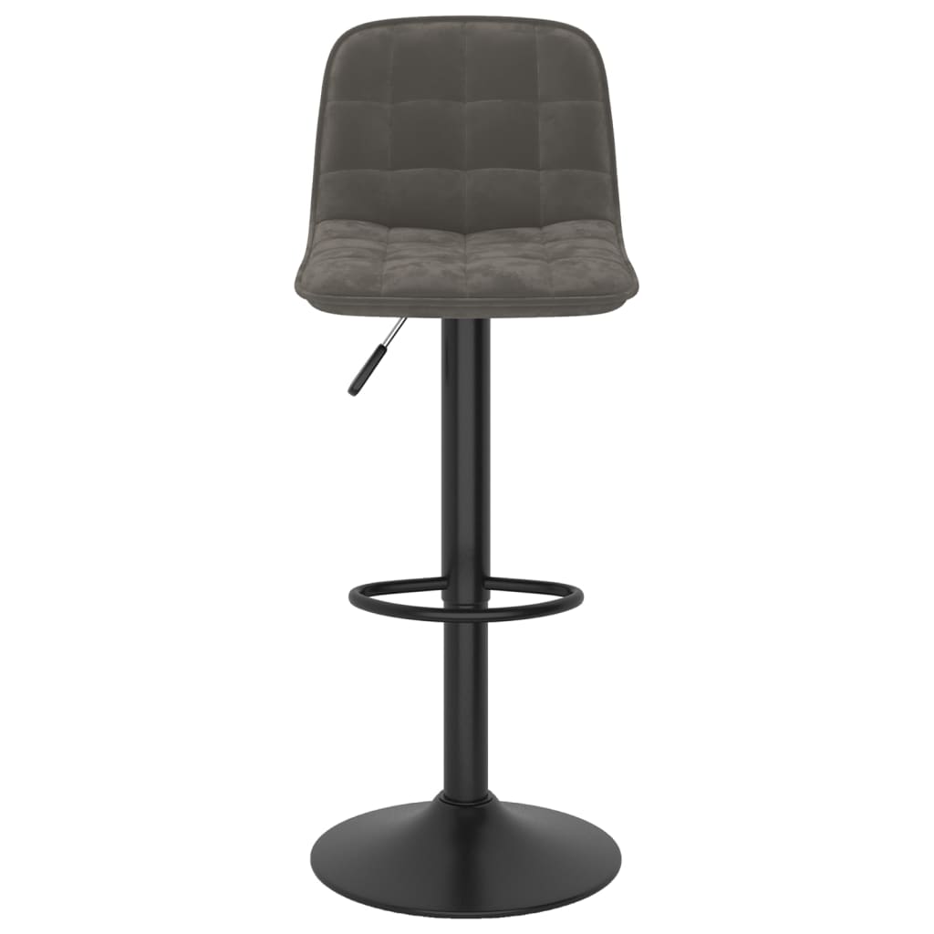 Barhocker Dunkelgrau Samt