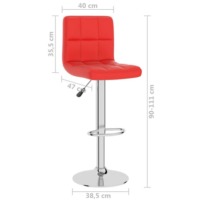 Barhocker Rot Kunstleder