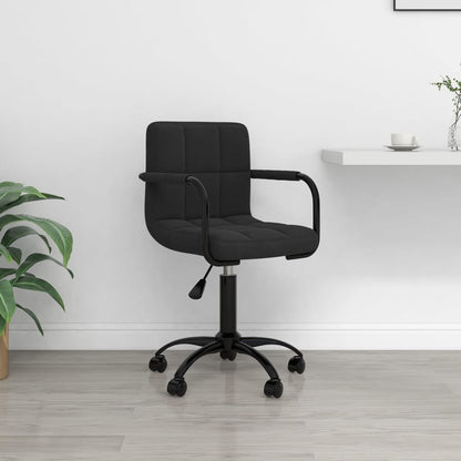 Bürostuhl Drehbar Schwarz Samt