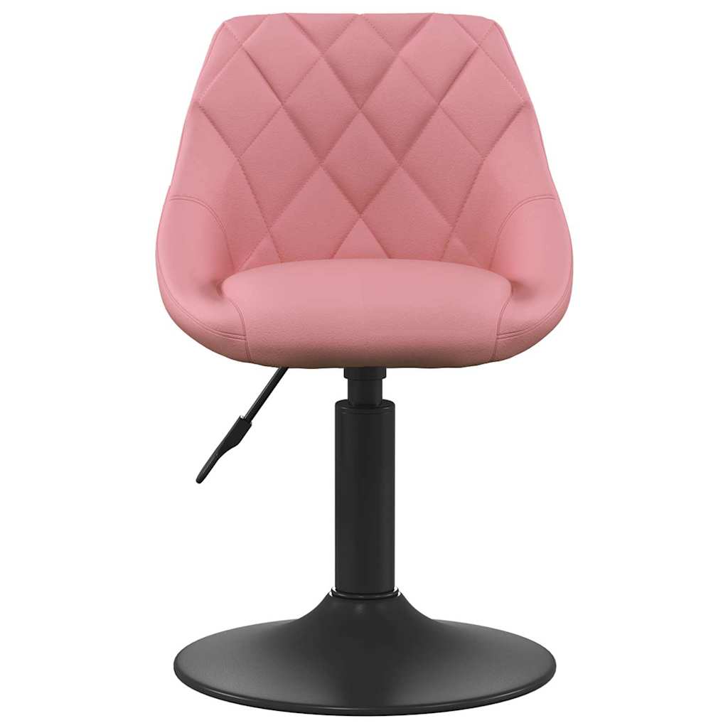 Barhocker Geometrisch Rosa 46 x 44 x (62.5-77.5) cm Kunstleder