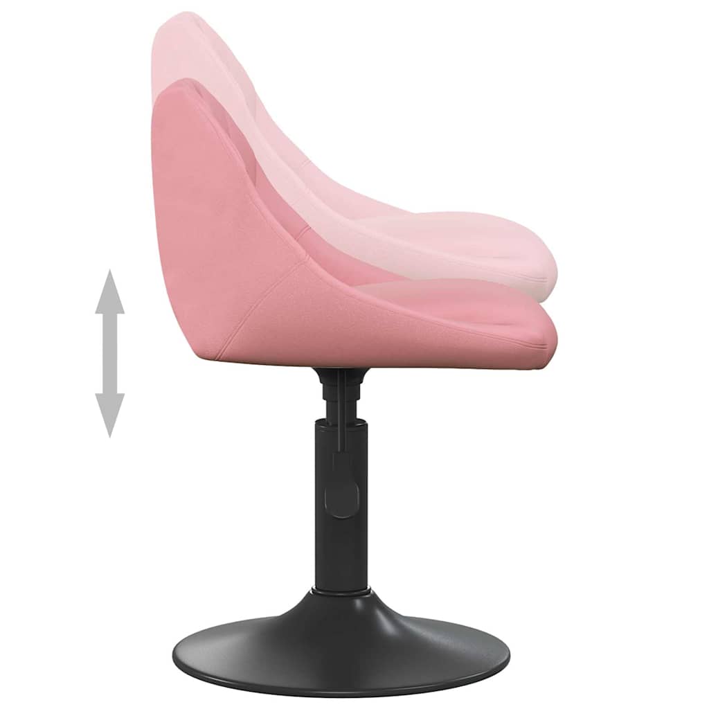 Barhocker Geometrisch Rosa 46 x 44 x (62.5-77.5) cm Kunstleder