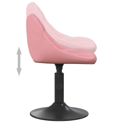 Barhocker Geometrisch Rosa 46 x 44 x (62.5-77.5) cm Kunstleder