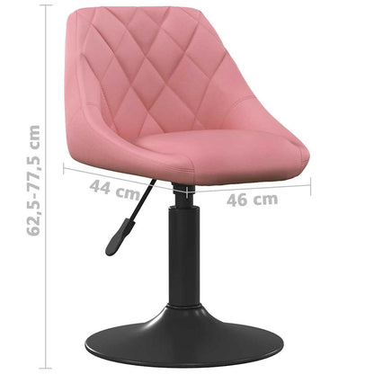 Barhocker Geometrisch Rosa 46 x 44 x (62.5-77.5) cm Kunstleder