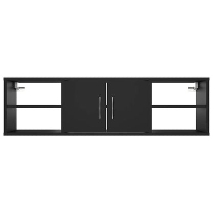Wandregal Schwarz 102x30x29 cm Holzwerkstoff