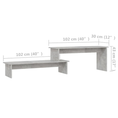 TV-Schrank Betongrau 180x30x43 cm Holzwerkstoff