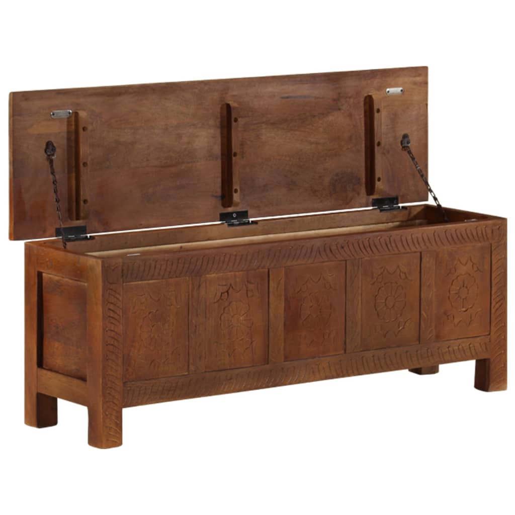 Truhe 110x30x40 cm Massivholz Mango