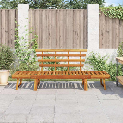 Gartenbank 2-in-1 190 cm Massivholz Akazie