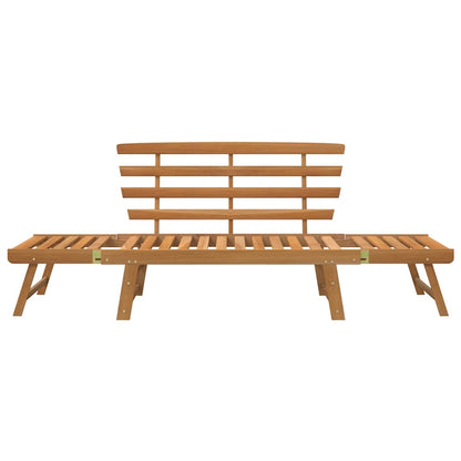 Gartenbank 2-in-1 190 cm Massivholz Akazie