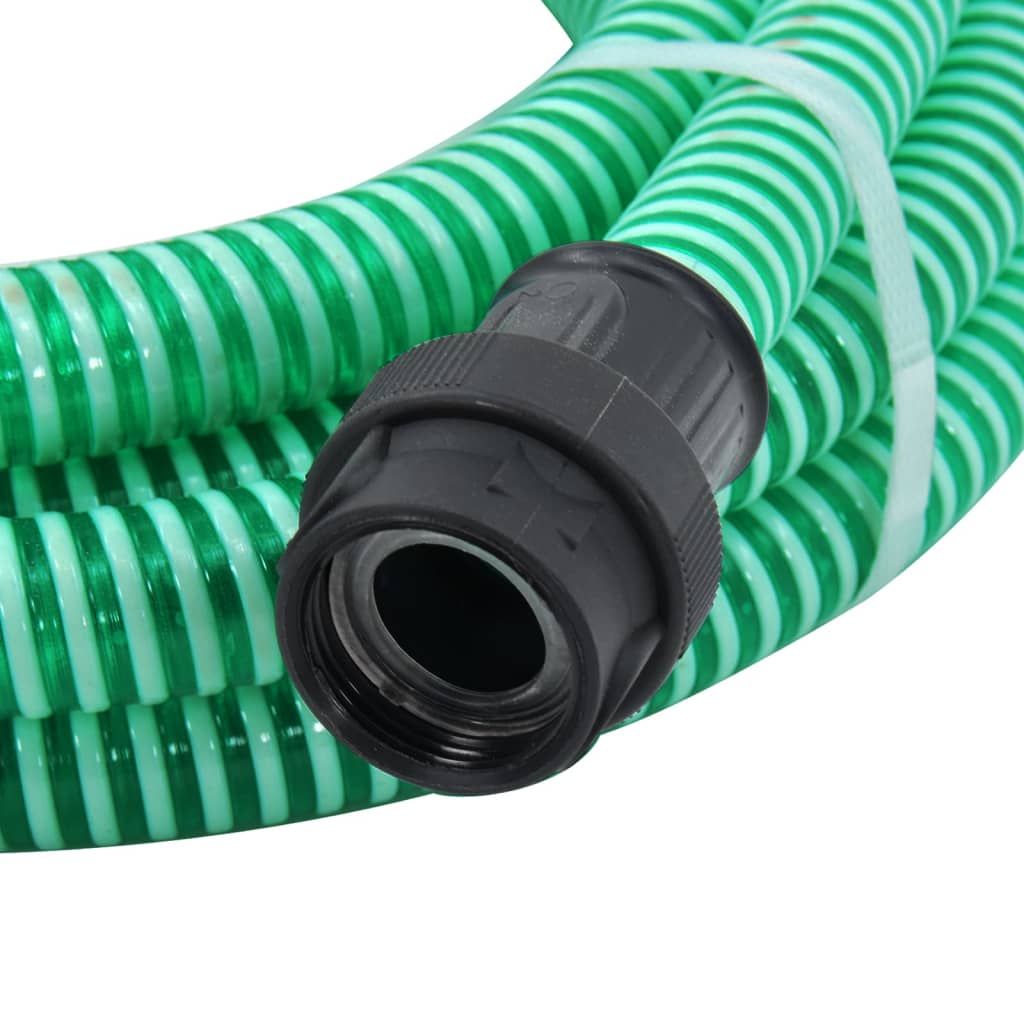 Sugeslange med PVC tilslutninger Grøn 1" 10 m PVC