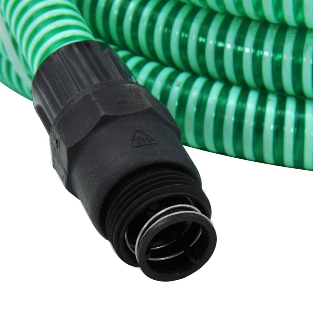 Sugeslange med PVC tilslutninger Grøn 1" 10 m PVC