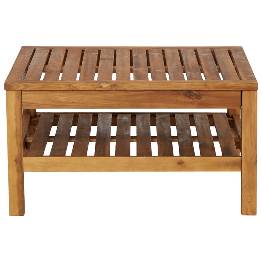 3-tlg. Garten-Lounge-Set mit Dunkelgrauen Kissen Akazienholz