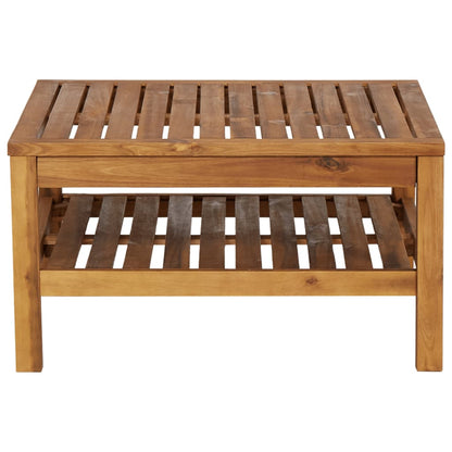 3-tlg. Garten-Lounge-Set mit Dunkelgrauen Kissen Akazienholz