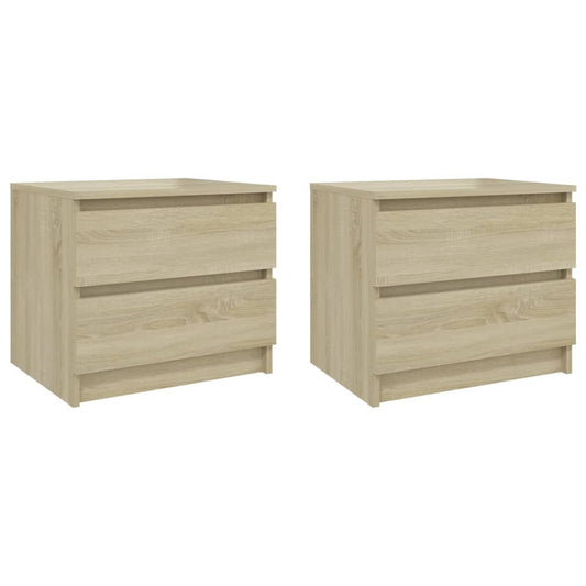 Nachttische 2 Stk. Sonoma-Eiche 50x39x43,5 cm Holzwerkstoff