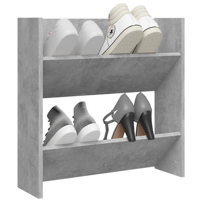 Wand-Schuhschrank Betongrau 60x18x60 cm Holzwerkstoff
