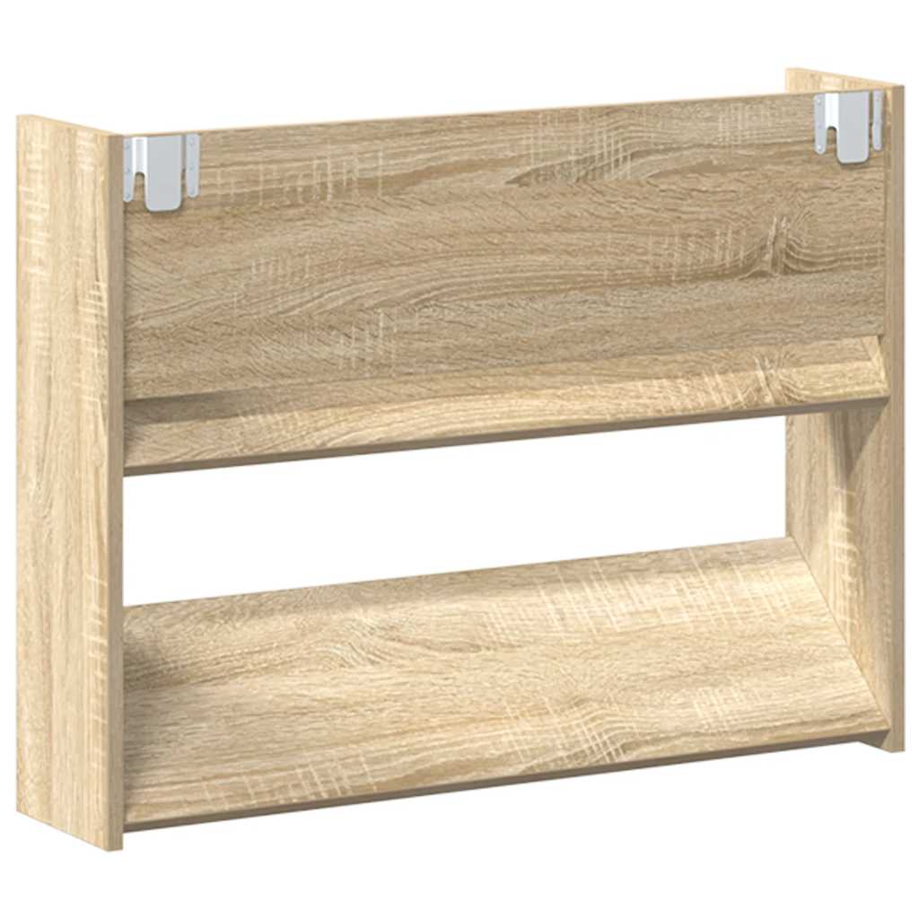 Wand-Schuhschränke 2 Stk. Sonoma-Eiche 80x18x60cm Holzwerkstoff