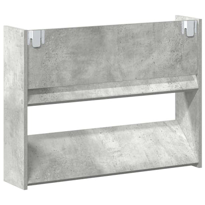 Wand-Schuhschränke 2 Stk. Betongrau 80x18x60 cm Holzwerkstoff