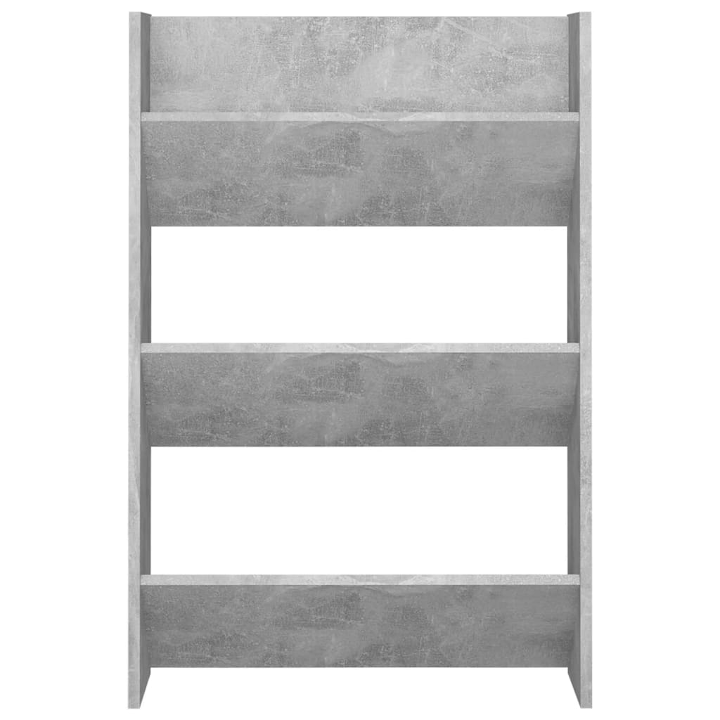 Wand-Schuhschrank Betongrau 60x18x90 cm Holzwerkstoff