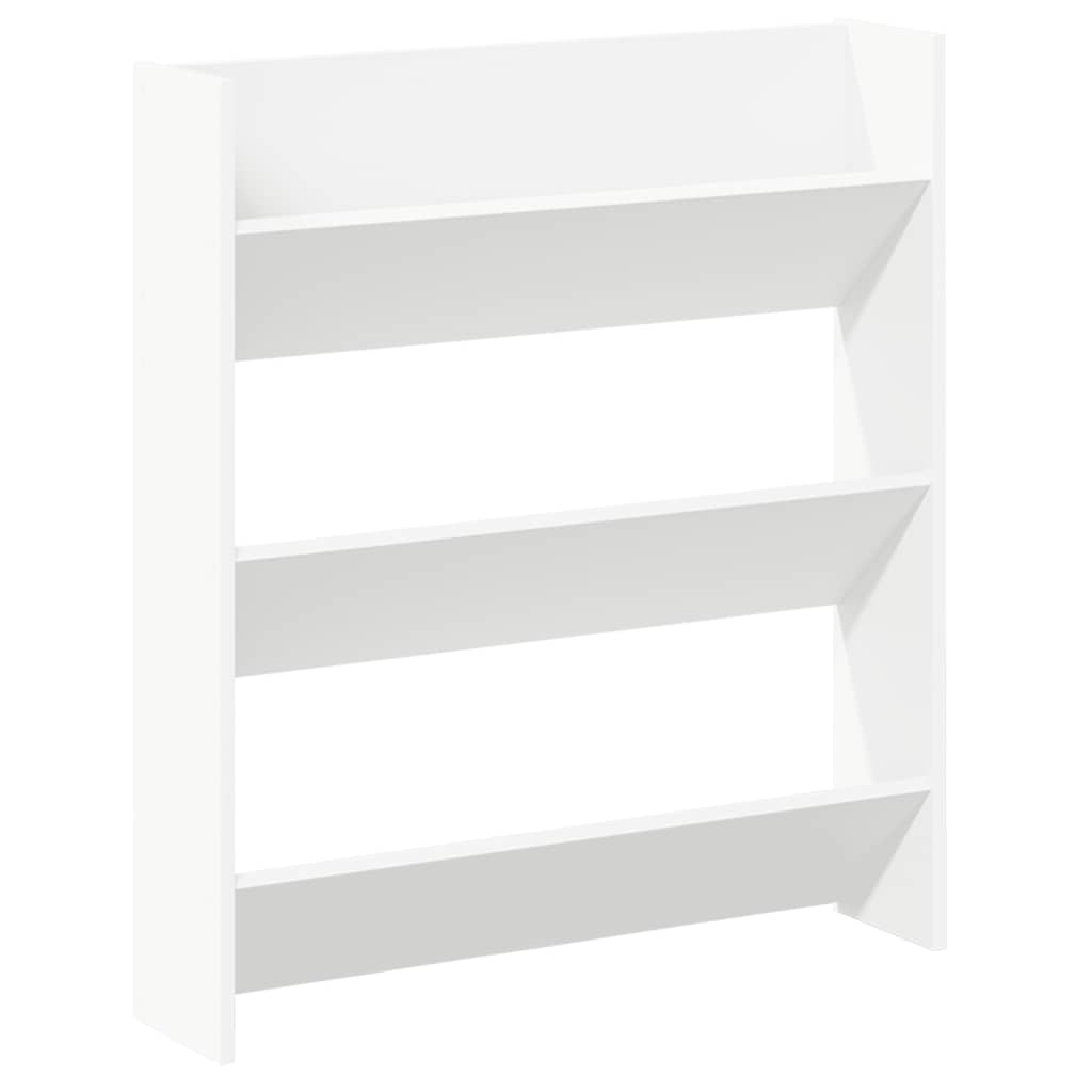 Wand-Schuhschrank Weiß 80x18x90 cm Holzwerkstoff