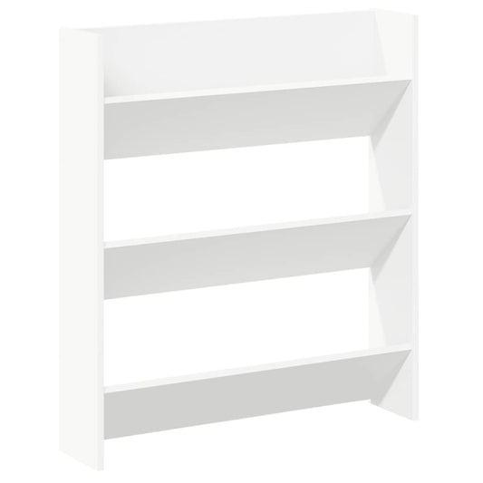 Wand-Schuhschrank Weiß 80x18x90 cm Holzwerkstoff