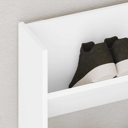 Wand-Schuhschrank Weiß 80x18x90 cm Holzwerkstoff