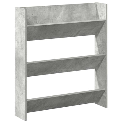 Wand-Schuhschrank Betongrau 80x18x90 cm Holzwerkstoff