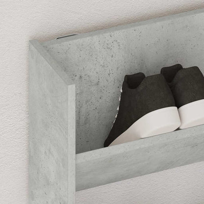 Wand-Schuhschrank Betongrau 80x18x90 cm Holzwerkstoff