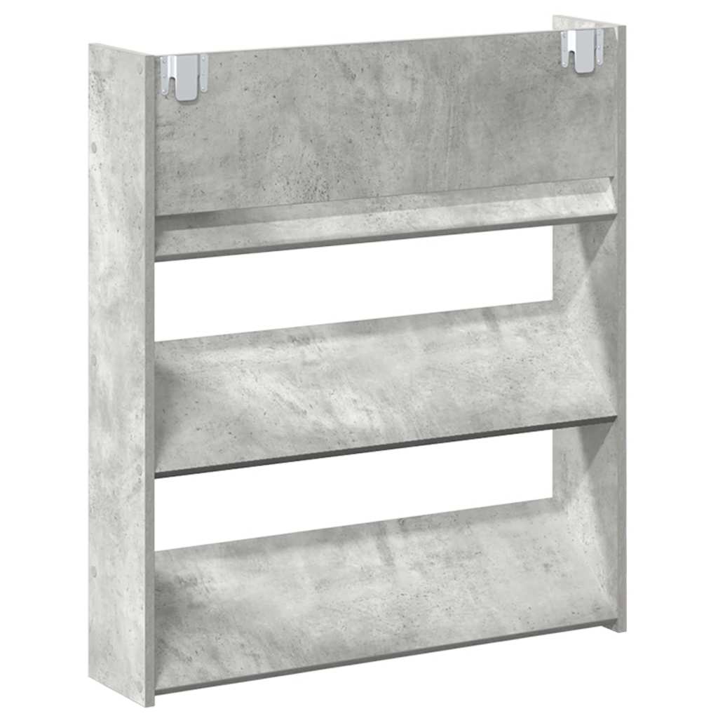 Wand-Schuhschrank Betongrau 80x18x90 cm Holzwerkstoff