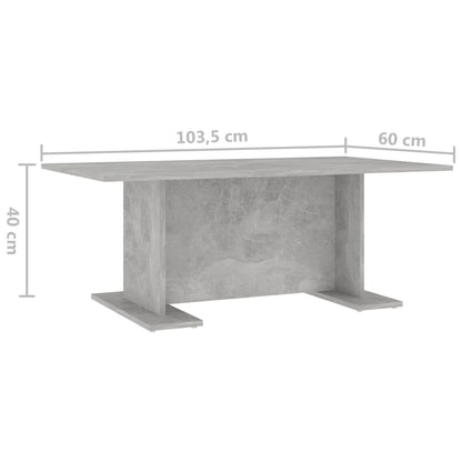 Couchtisch Betongrau 103,5x60x40 cm Holzwerkstoff
