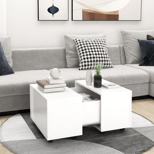Sofabord Hvid 60x60x38 cm Træmateriale