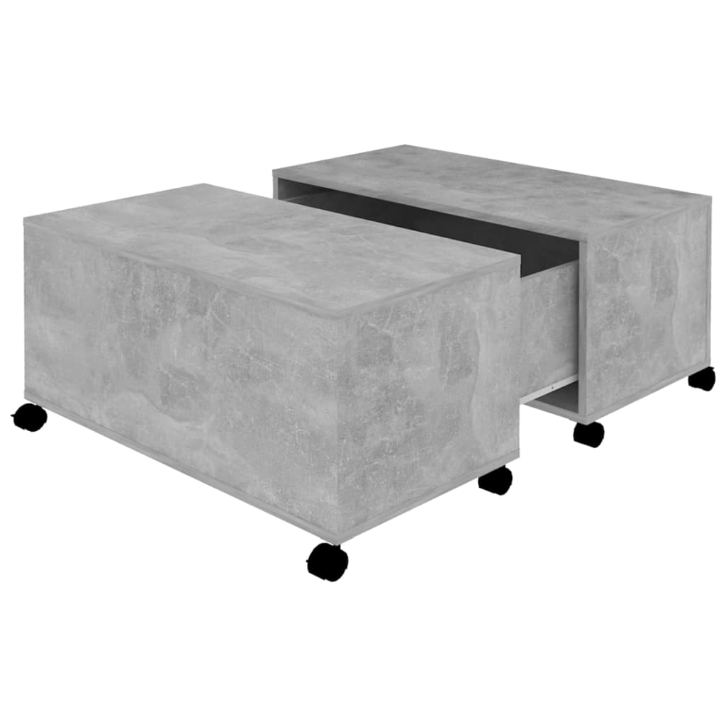Couchtisch Betongrau 75x75x38 cm Holzwerkstoff