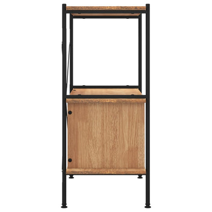 Regal mit 3 Böden und Schrank 80x40x92 cm Stahl Holzwerkstoff