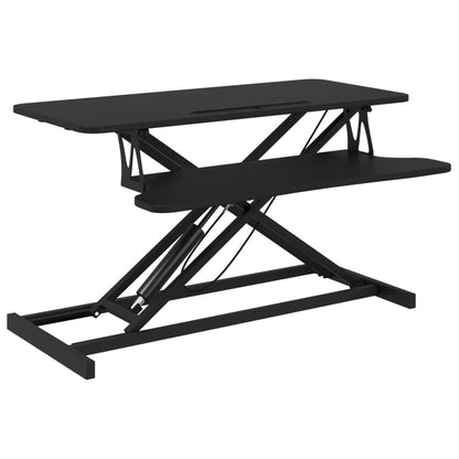 Arbeitsstation Verstellbar 90x40x(13-50) cm Stahl Holzwerkstoff