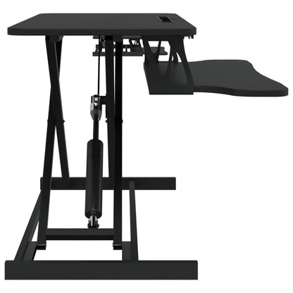 Arbeitsstation Verstellbar 90x40x(13-50) cm Stahl Holzwerkstoff
