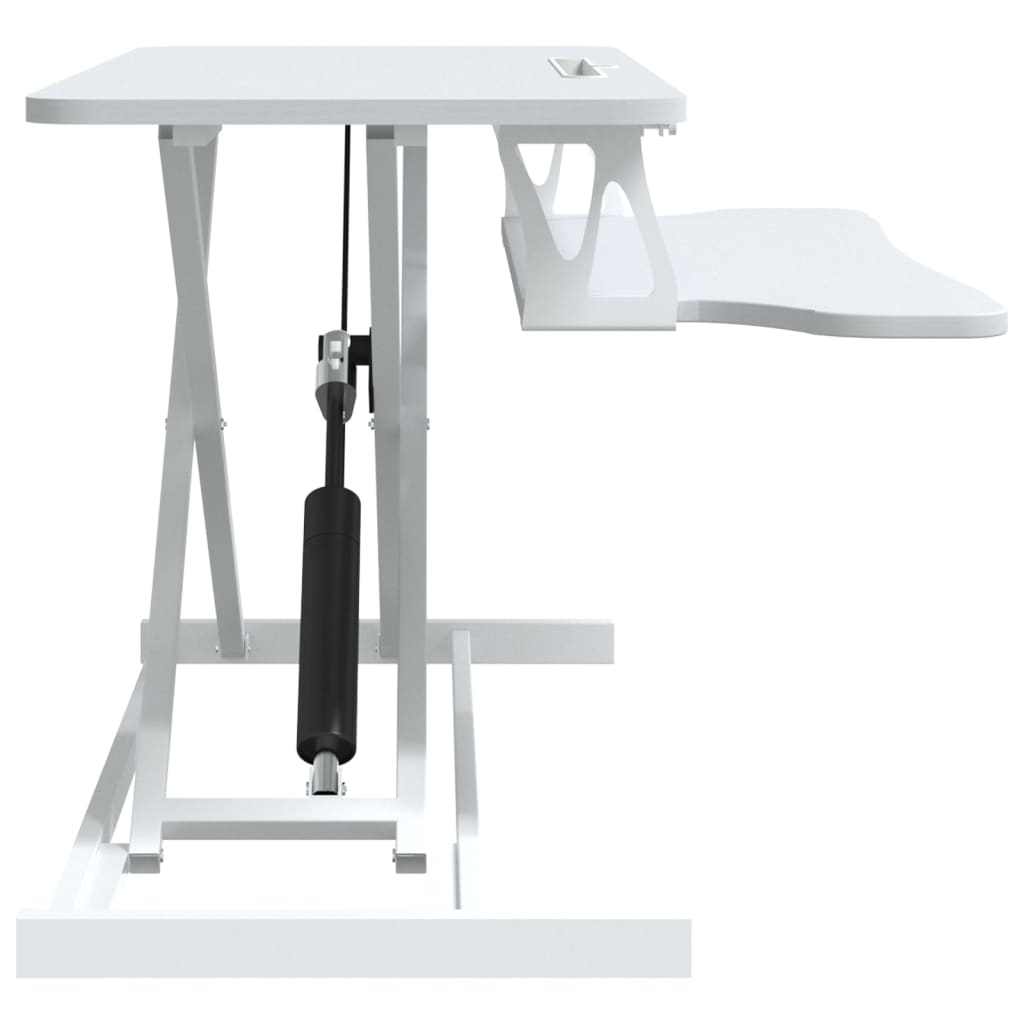 Arbeitsstation Verstellbar 90x40x(13-50) cm Stahl Holzwerkstoff