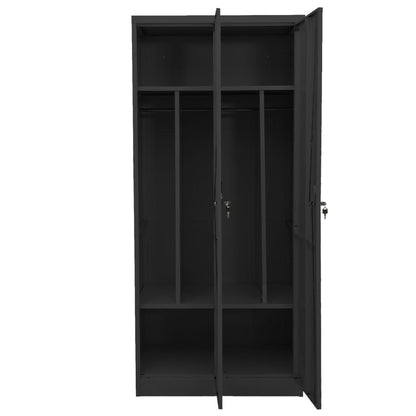 Kleiderschrank Anthrazit 80x50x180 cm Stahl