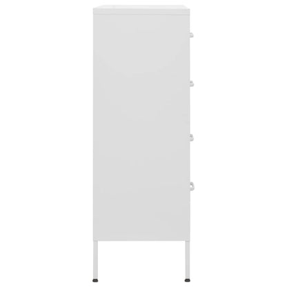 Kommode Weiß 80x35x101,5 cm Stahl