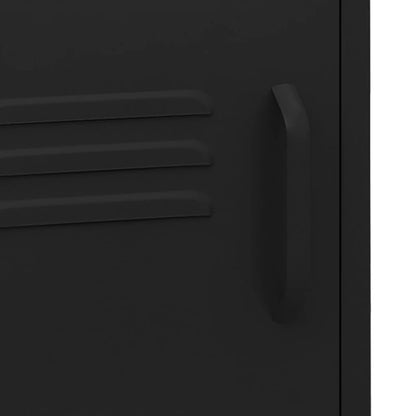 Nachttisch Schwarz 35x35x51 cm Stahl