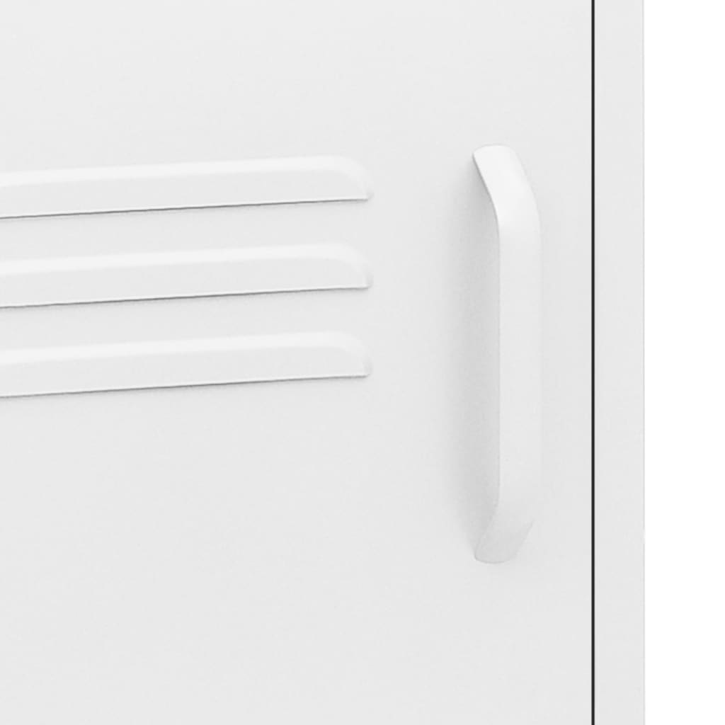 Nachttisch Weiß 35x35x51 cm Stahl