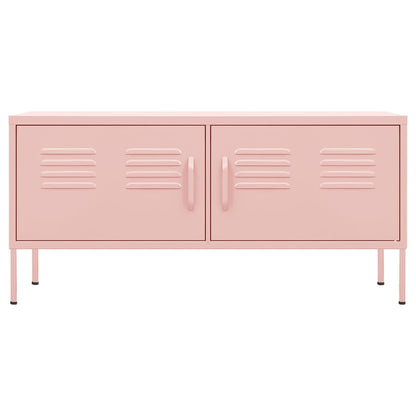 TV-Schrank Rosa 105x35x50 cm Stahl