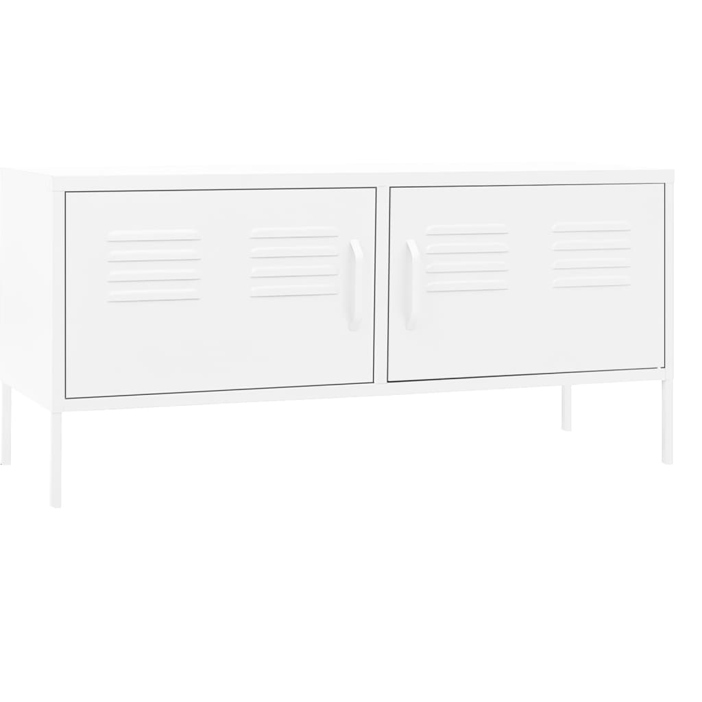 TV-skab Hvid 105x35x50 cm Stål
