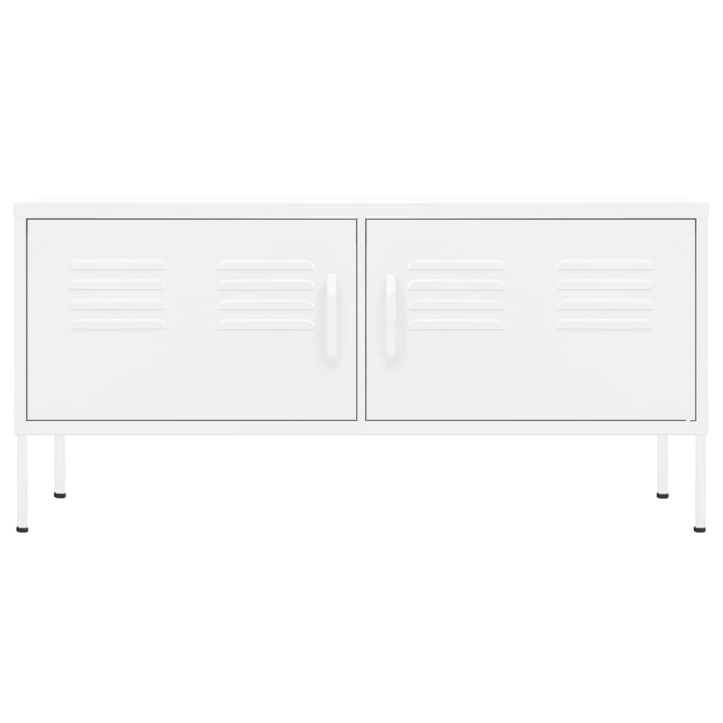 TV-skab Hvid 105x35x50 cm Stål
