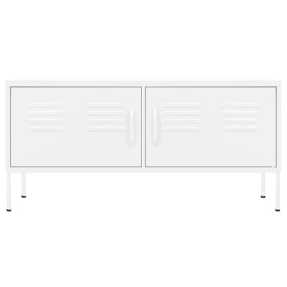 TV-skab Hvid 105x35x50 cm Stål