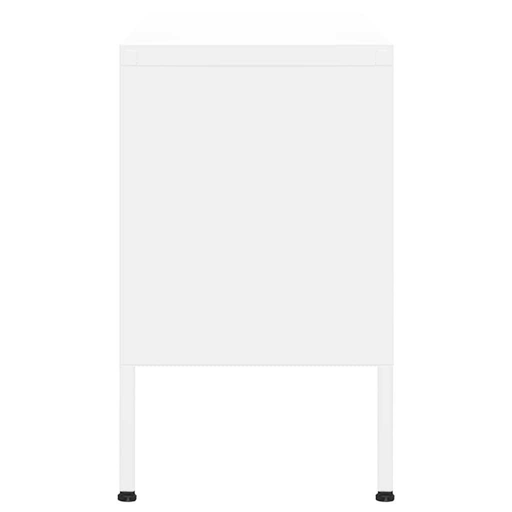 TV-skab Hvid 105x35x50 cm Stål