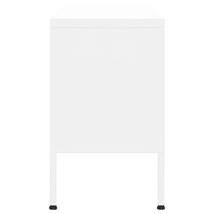 TV-skab Hvid 105x35x50 cm Stål