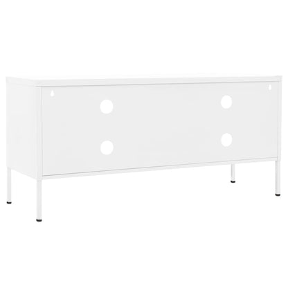 TV-skab Hvid 105x35x50 cm Stål