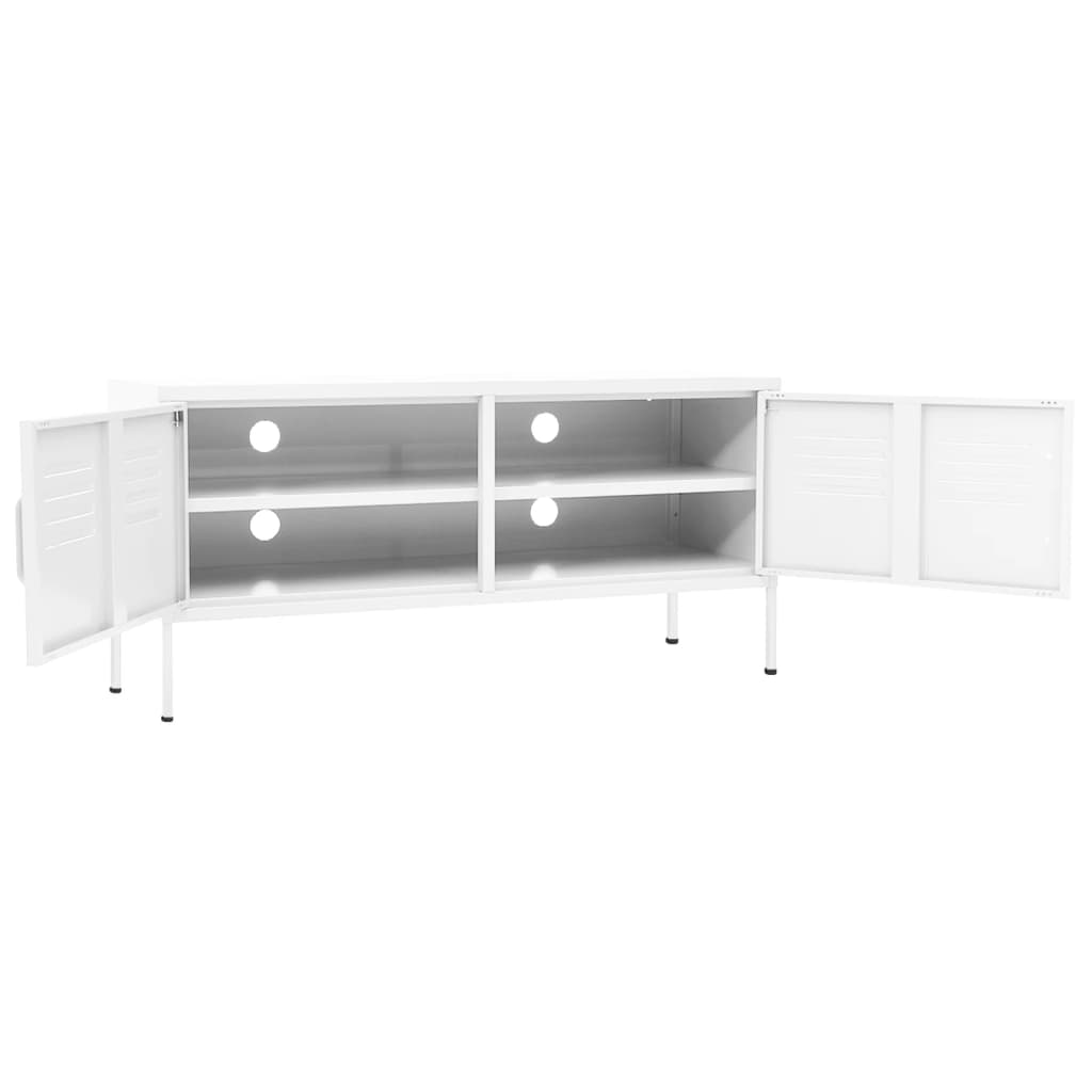 TV-skab Hvid 105x35x50 cm Stål