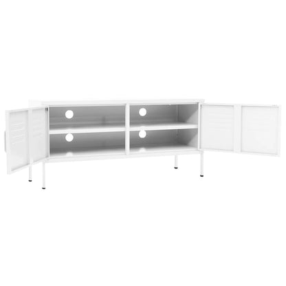 TV-skab Hvid 105x35x50 cm Stål