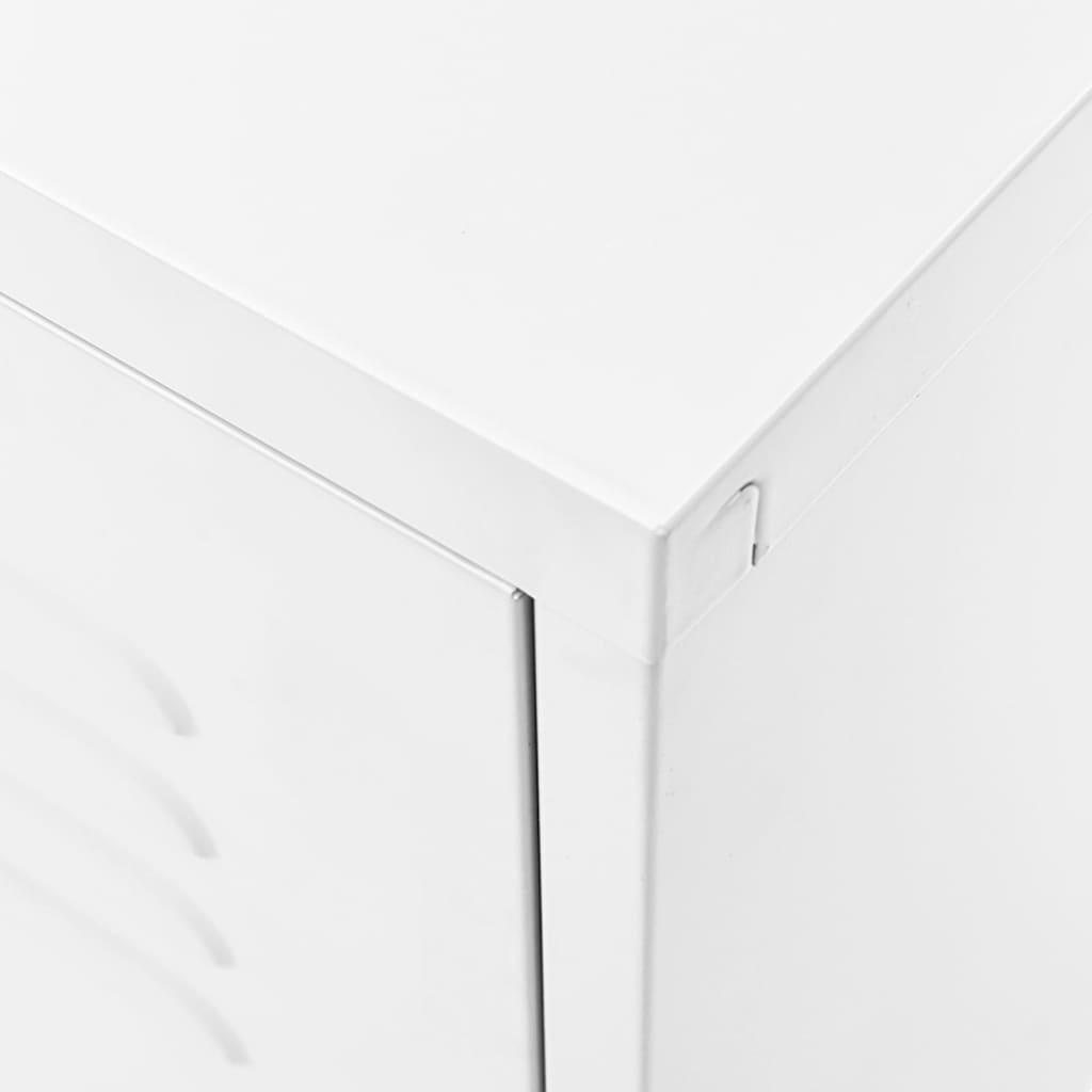 TV-skab Hvid 105x35x50 cm Stål